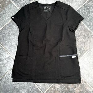 Figs black scrub top